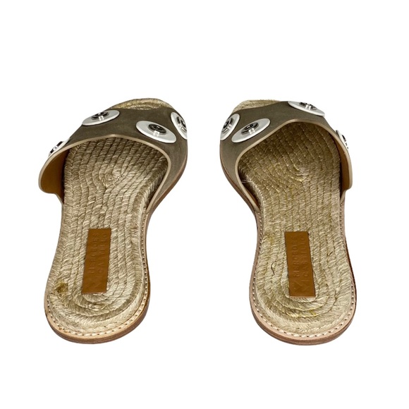 new Mercedes Castillo ☀︎︎ Hardware Detailed Suede Flat Sandals ☀︎︎ Brown 7M 37 - Picture 9 of 17